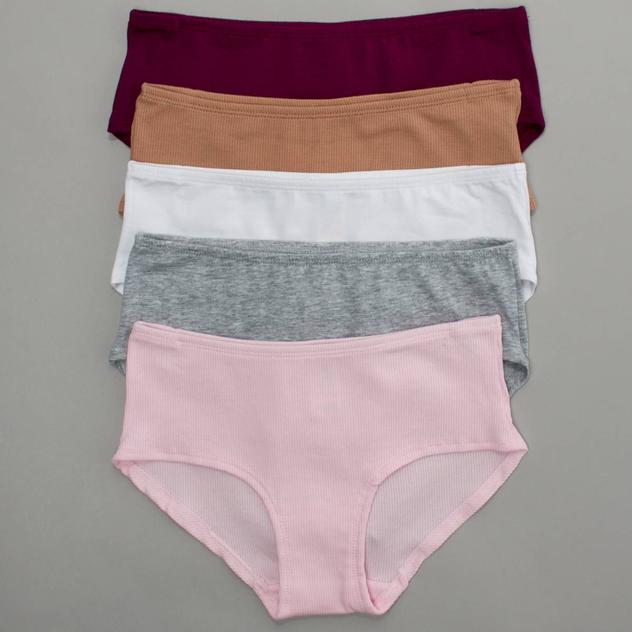 Girls (7-14) René Rofé® Arianna 5pk. Seamless Hipsters