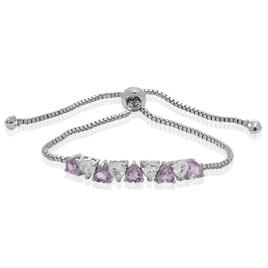 Gemstone by Gianni Argento Amethyst Heart Adjustable Bracelet