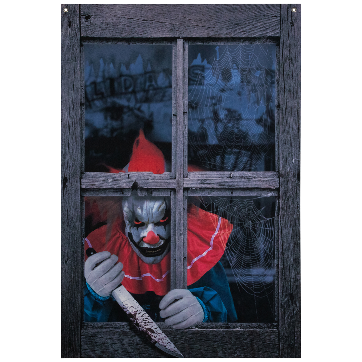 Northlight Creepy Clown Scary Window Halloween Decoration - 47in.