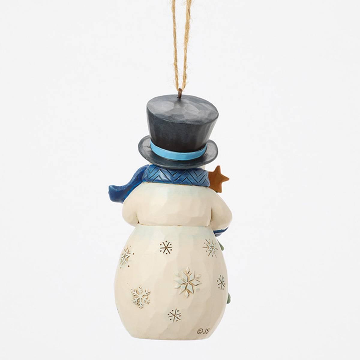 Jim Shore Snowman with Tree Christmas Ornament