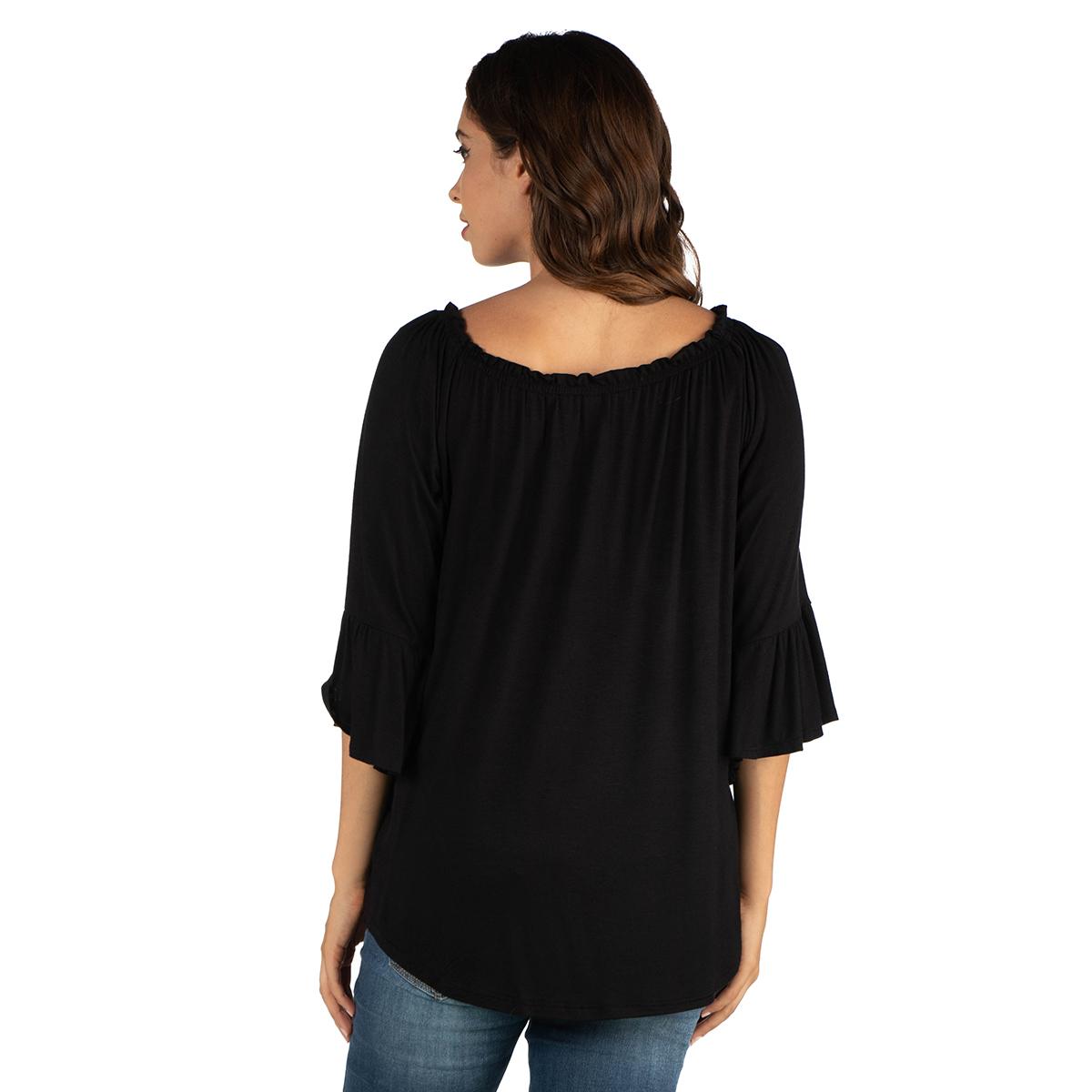 Plus Size 24/7 Comfort Apparel Loose Fit Maternity Tunic Top