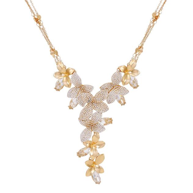 GUESS Gold-Tone Floral Statement Necklace