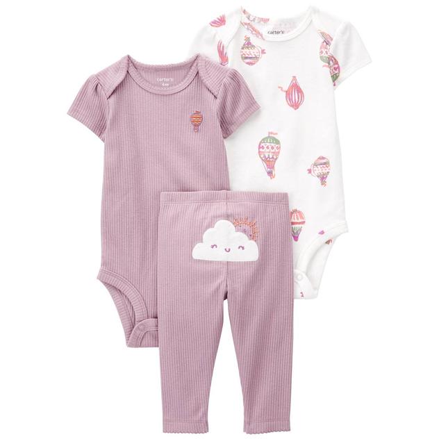 Baby Girl (NB-24M) Carter's® 3pc. In the Clouds Bodysuit Set