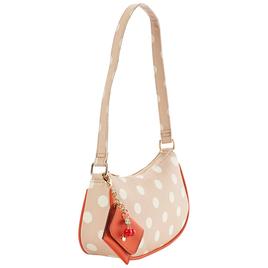 DS Fashion Poka Dot Shoulder Bag - Tan