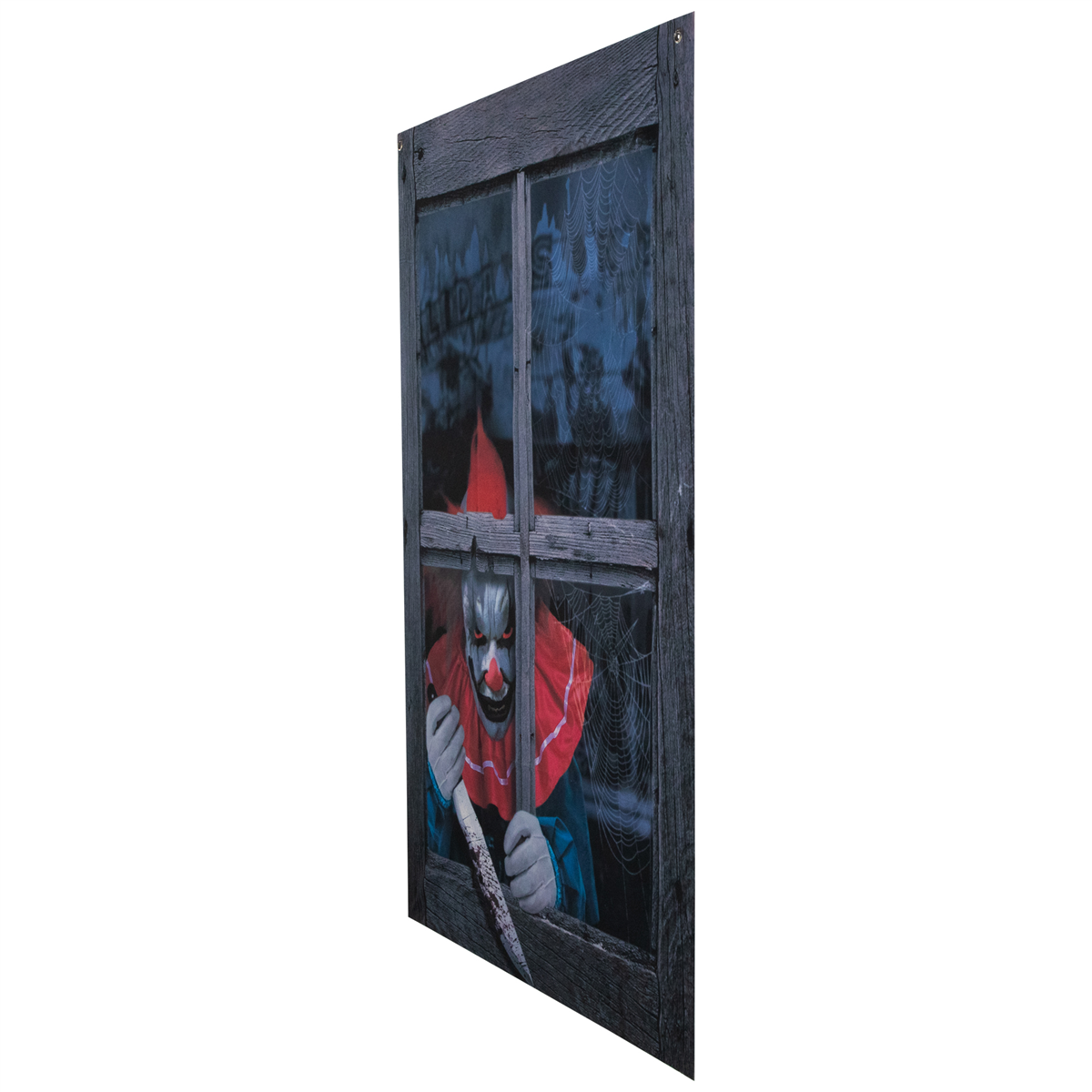 Northlight Creepy Clown Scary Window Halloween Decoration - 47in.