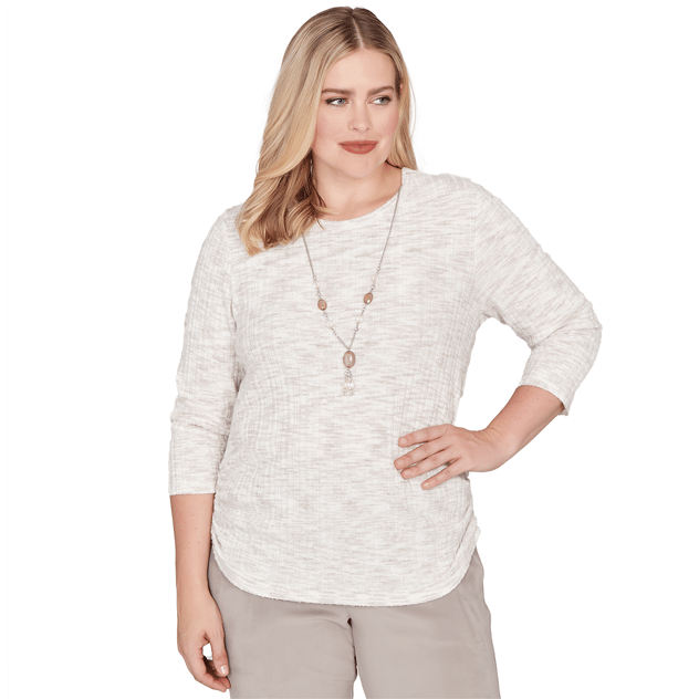 Plus Size Alfred Dunner Calm Luxe Space Dye Blouse