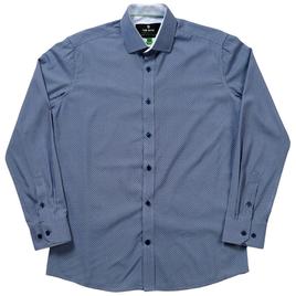 Mens Tom Baine Slim Fit Geometric Dress Shirt - Medium Blue
