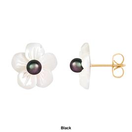 Splendid Pearls 14kt. Gold Mother of Pearl Stud Earrings