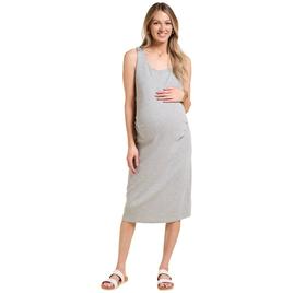 Womens Fair Hope Sleeveless Rib Long Line Maternity Dress