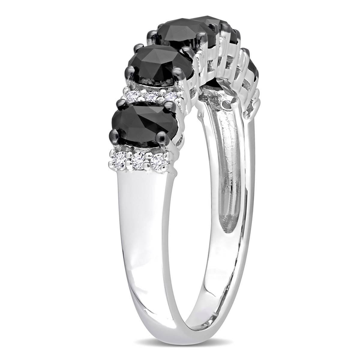 Radiant Rainbow™ White Gold Moissanite Semi-Eternity Band