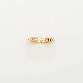 Sterling Silver Channel Set Crystals Eternity Band Ring