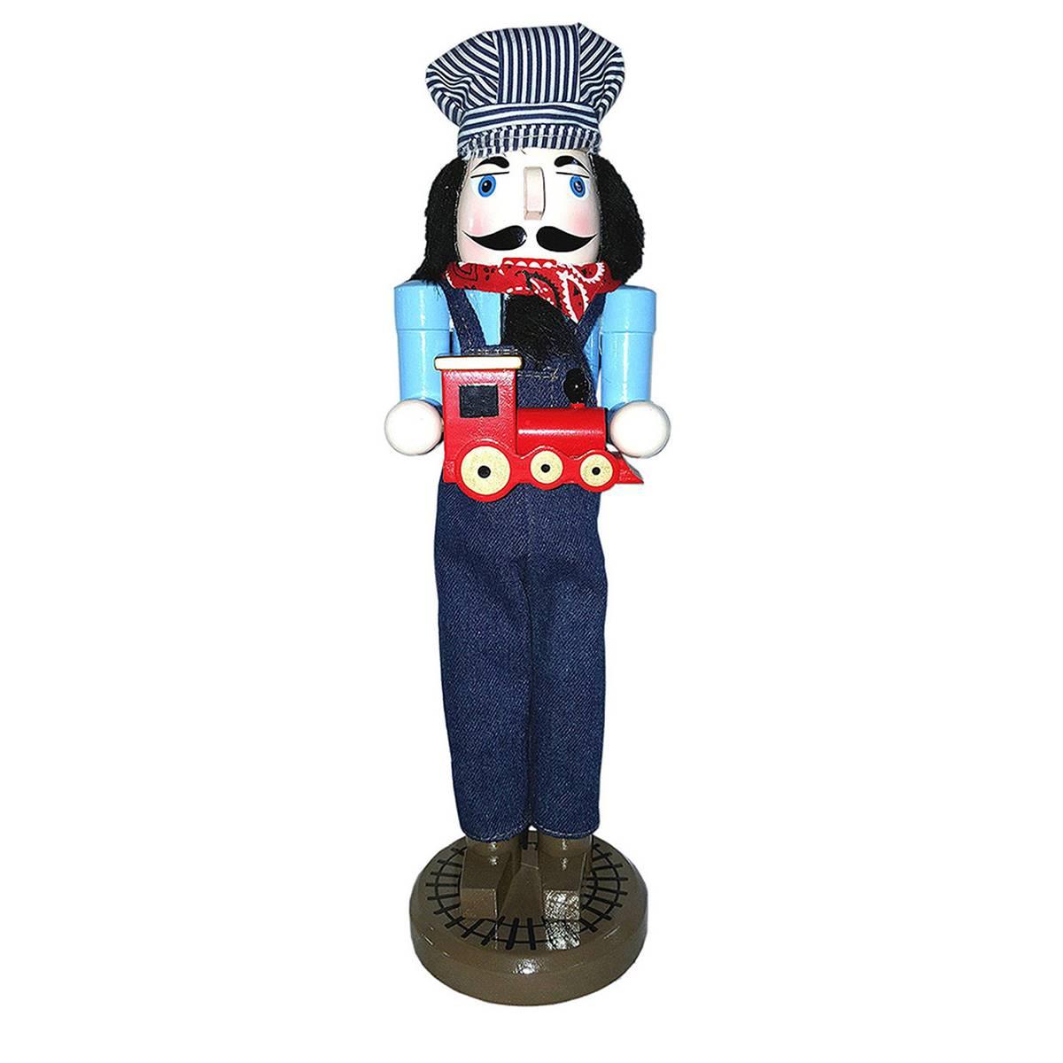 Santa's Workshop 14in. Train Conductor Nutcracker