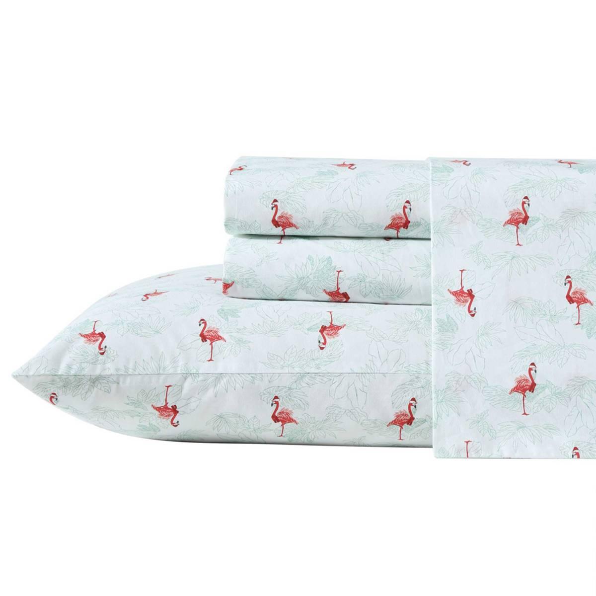Tommy Bahama Flamingo Santa 200TC 4pc. Sheet Set