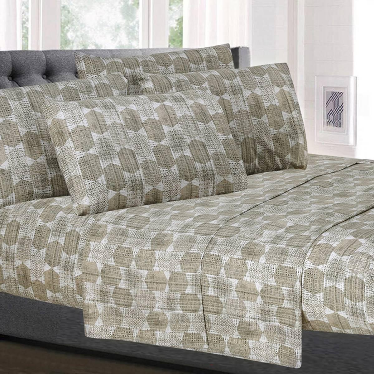Sweet Home Collection 6pc. Monaco Geometric Microfiber Sheet Set