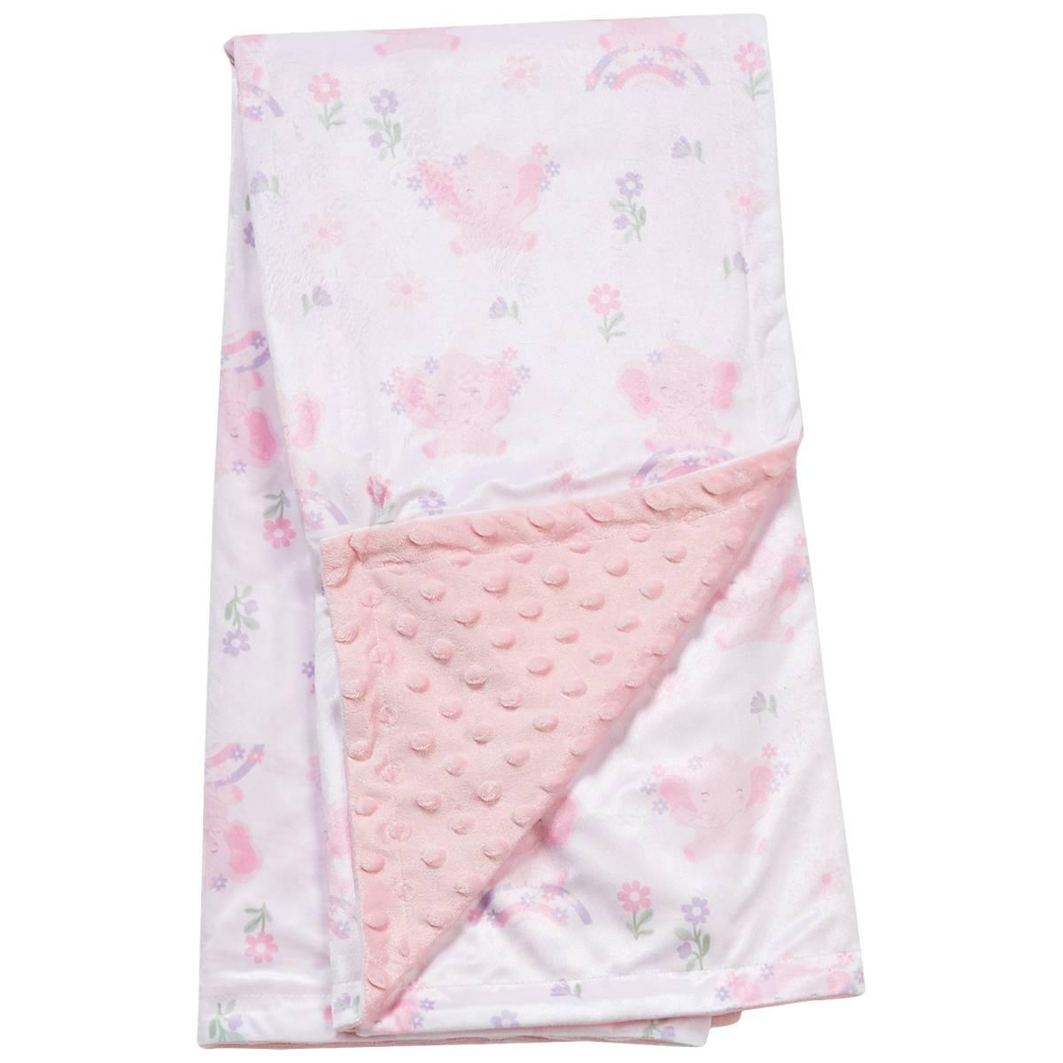 Baby Girls Celebrity Baby(tm) Reversible Floral Baby Blanket