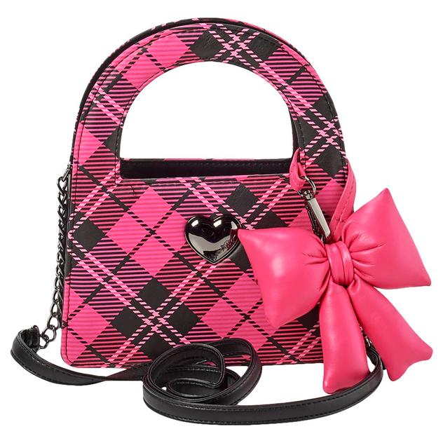 Luv Betsey by Betsey Johnson Josie Bow Plaid Satchel