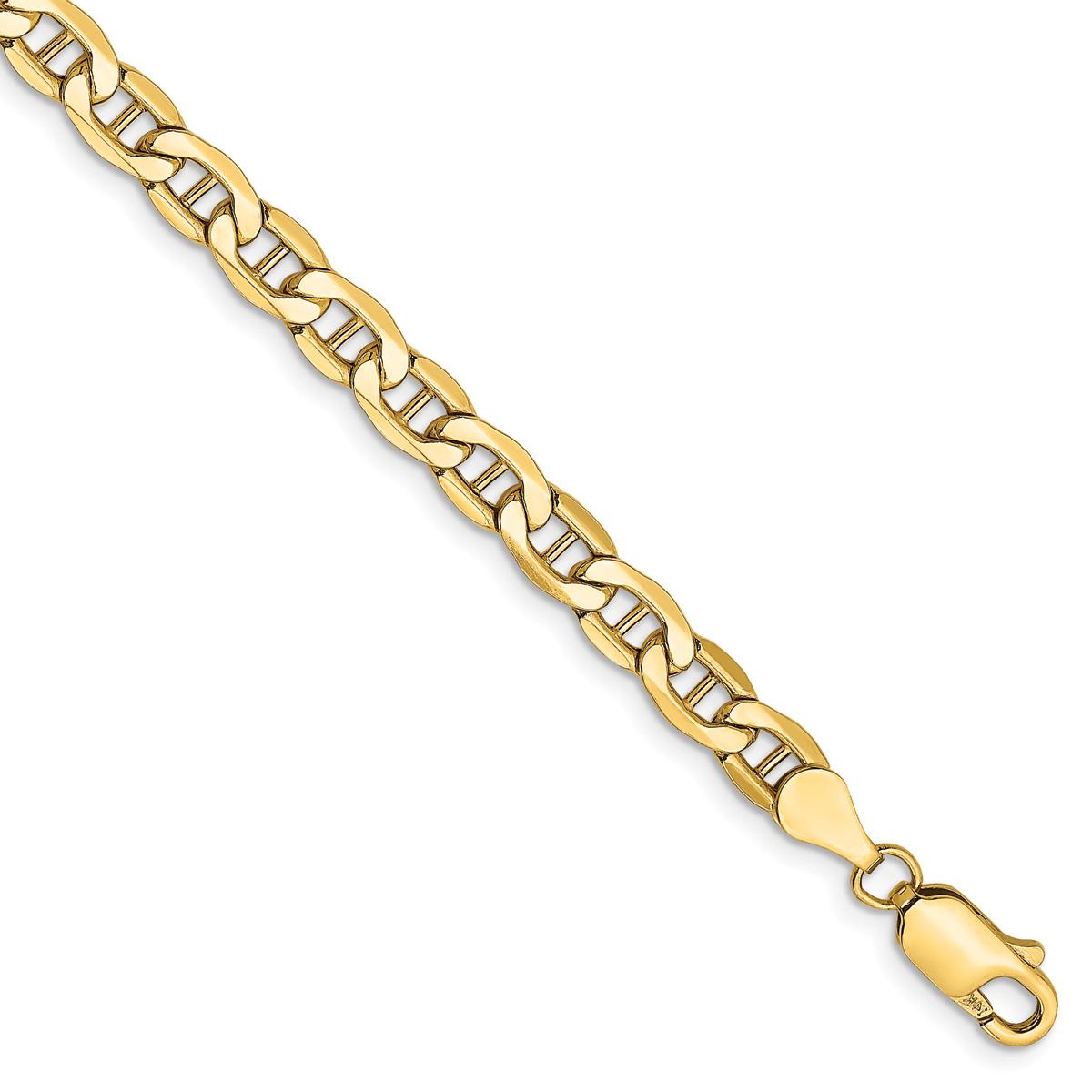 Unisex Gold Classics™ 4.75mm. Semi-Solid Anchor Chain Necklace