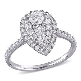 Diamond Classics(tm) 10kt. White Gold 1ctw. Diamond Pear Ring