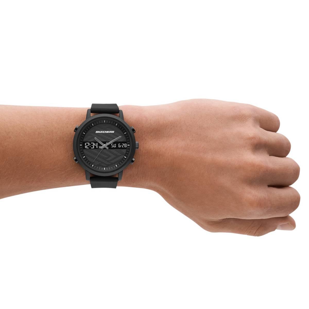 Mens Skechers Black Lawndale Analog & Digital Watch - SR5071
