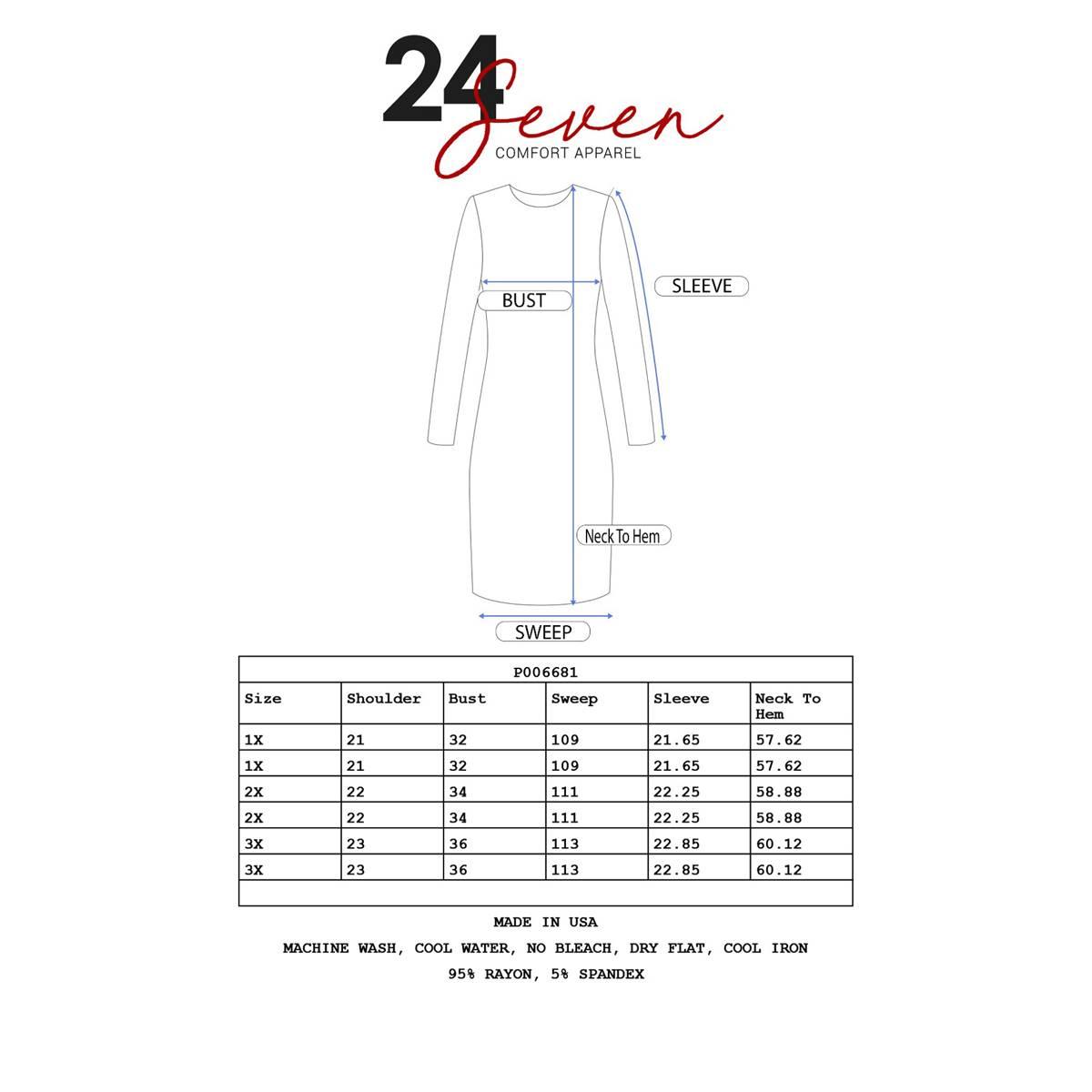 Plus Size 24/7 Comfort Apparel V-Neckline Empire Waist Dress