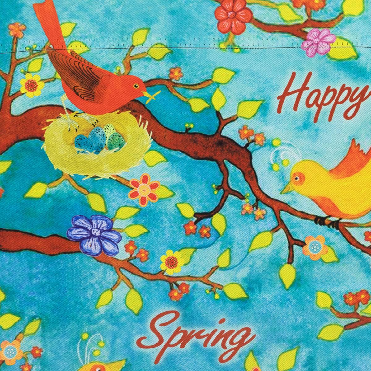 Northlight Seasonal Birds & Flowers Happy Spring Garden Flag