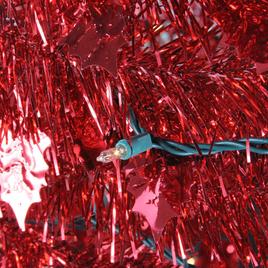 Northlight 6ft. Pre-Lit Red Tinsel Pop-Up Christmas Tree