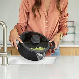 BergHOFF Stone+ Nonstick Ceramic 4.6qt. Stockpot w/ Glass Lid