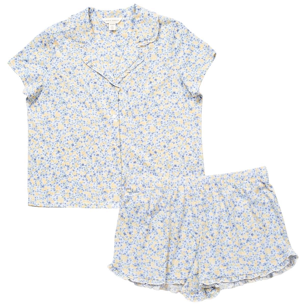 Womens Laura Ashley(R) Short Sleeve Pajama Set