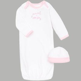 Baby Girl (NB-3M) Little Me(R) Thank Heaven Sleeper Nightgown w/Cap