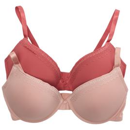 Plus Size Ava Rose 2pk. Push Up Micro Bras w/ Lace - 503006XABV