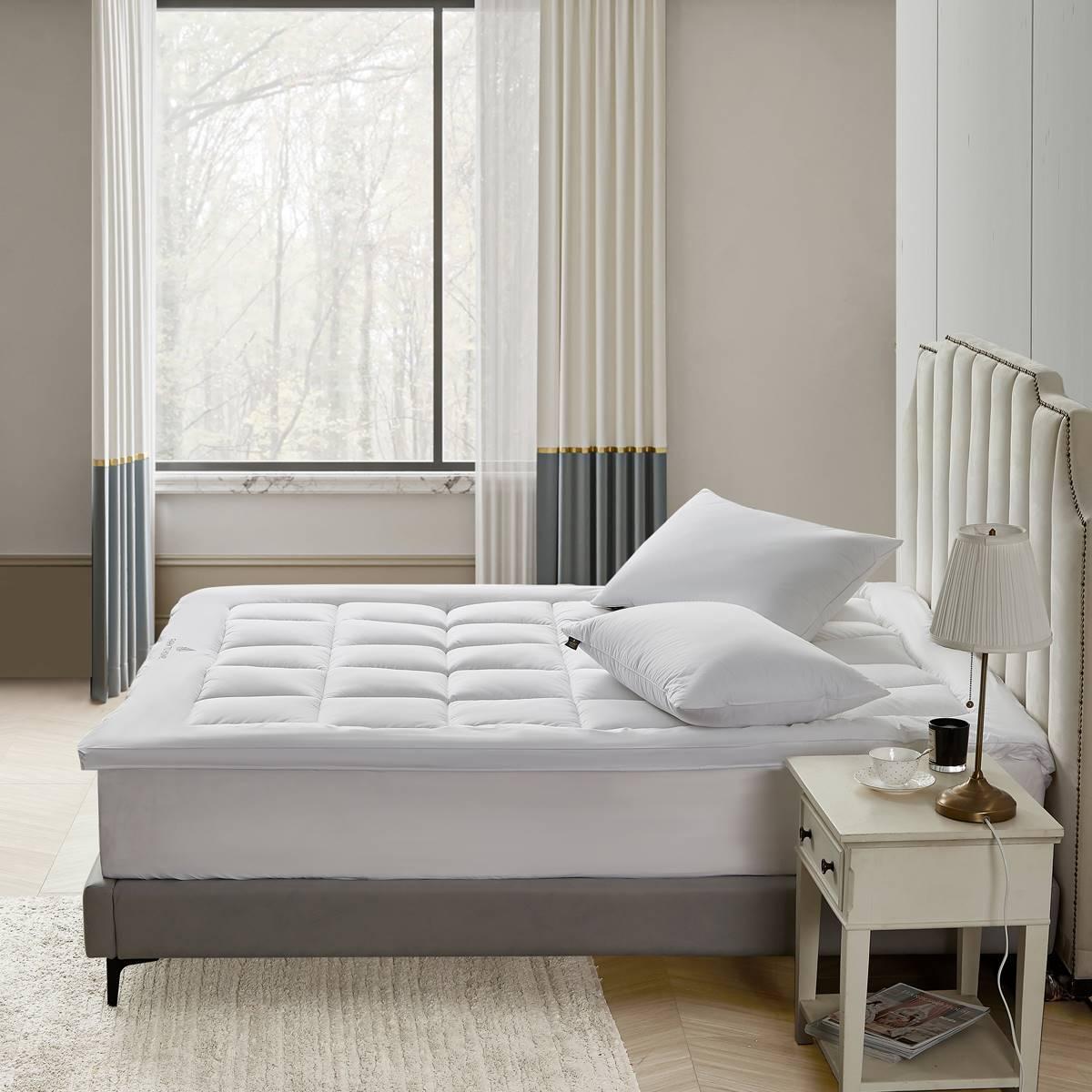 Farm To Home Organic Cotton Down Alternative Mattress Topper