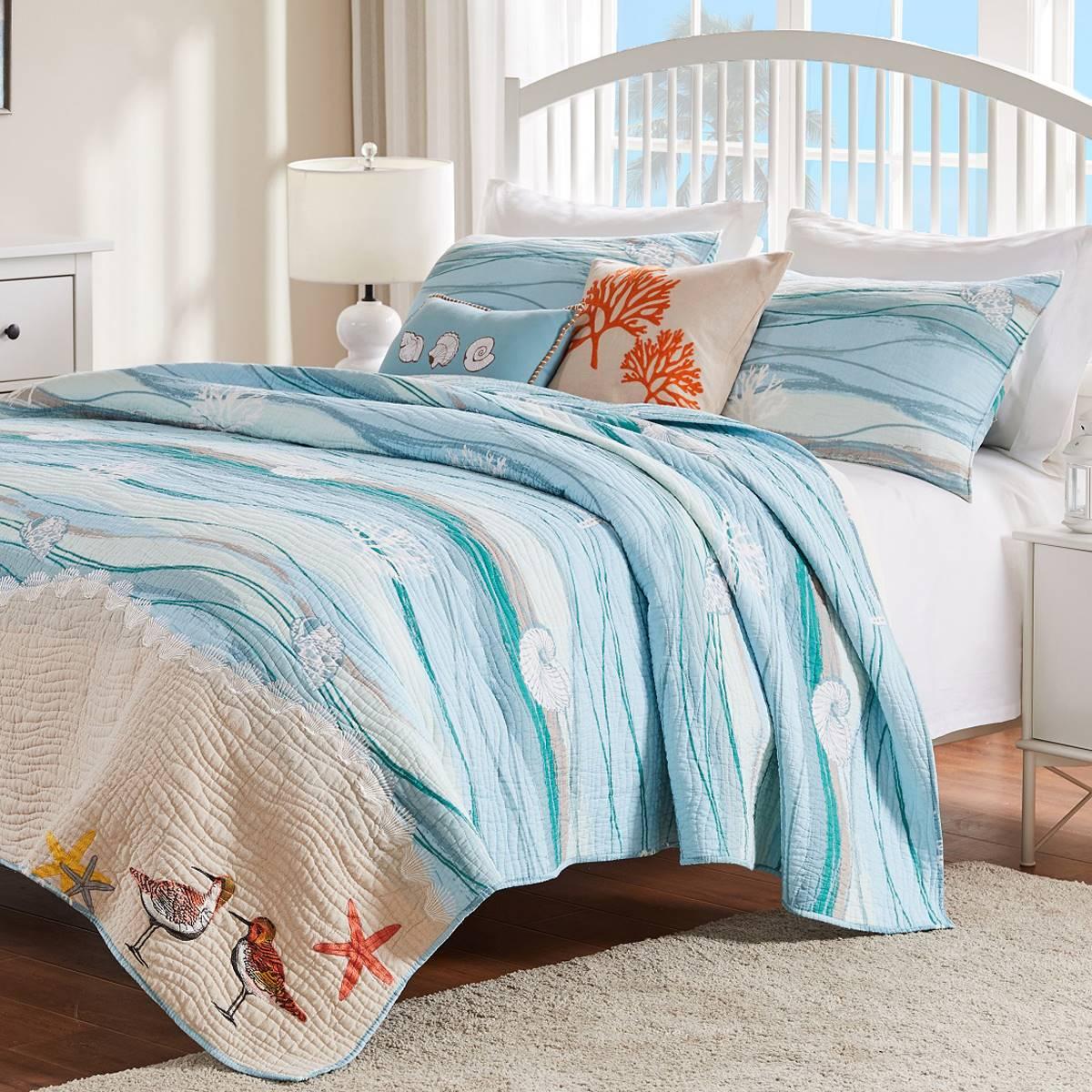 Greenland Home Fashions(tm) Maui Shorebirds Quilt Set w/ Pillows