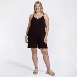 Juniors Plus Jolie & Joy Oversized Onesie Romper With Pockets