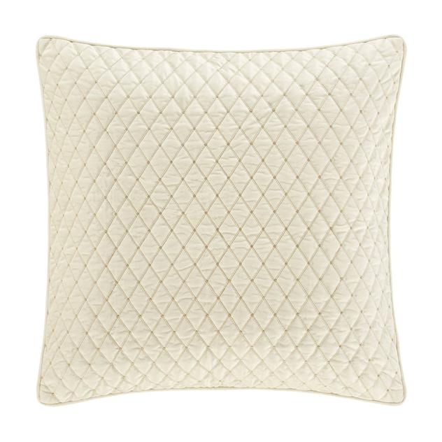 J. Queen New York Grandeur Winter White Euro Quilted Sham