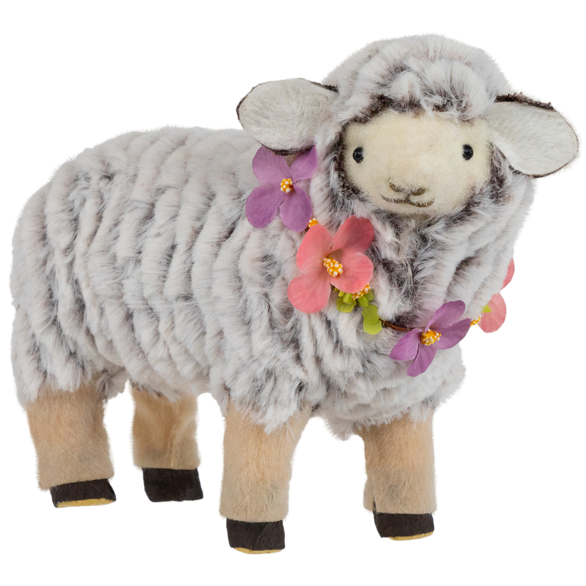 Northlight Sheep Wearing Flower Necklace Easter Decoration