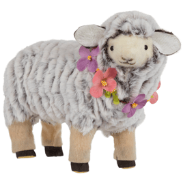 Northlight Sheep Wearing Flower Necklace Easter Decoration