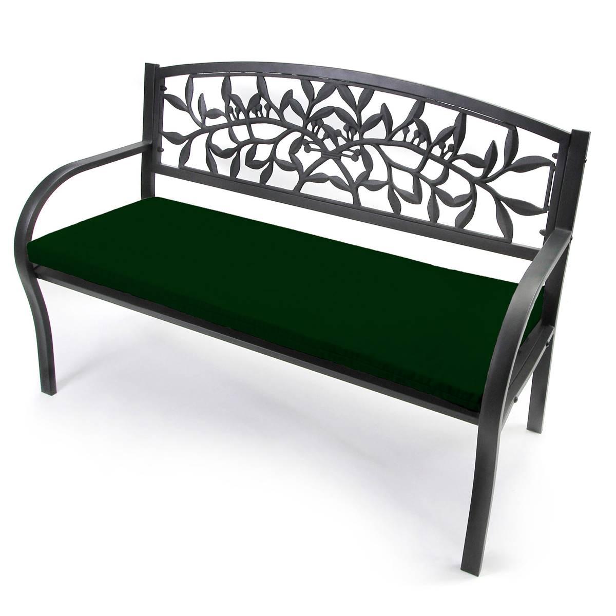 Jordan Manufacturing Forest Green Solid Settee Bench Cushion