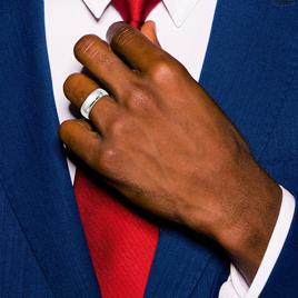 Mens Endless Affection™ White Gold 6mm Wedding Band