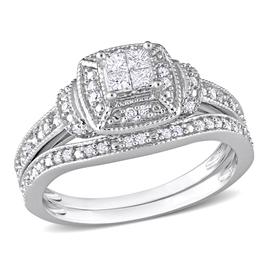 Diamond Classics(tm) 1/3ctw. Princess Diamond Bridal Ring Set