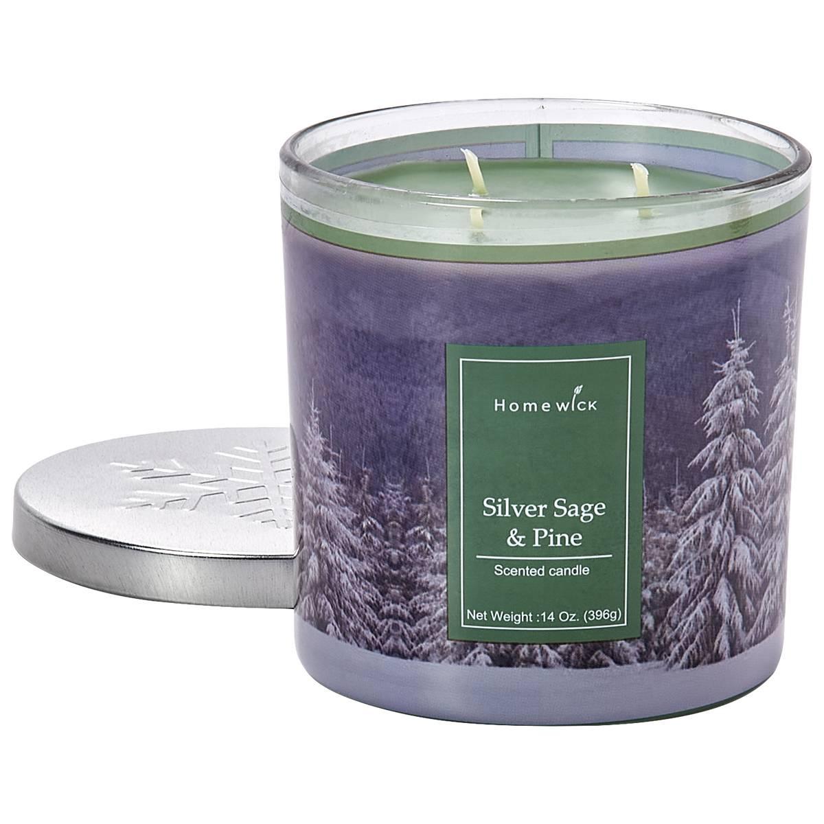 Homewick 14oz. Silver Sage & Pine Jar Candle