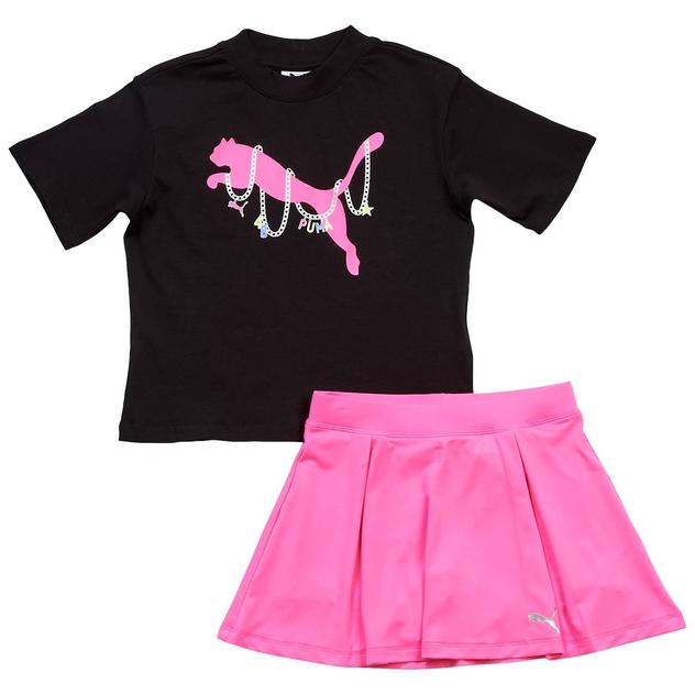 Girls (7-16) Puma® Friendship Chain Bracelet Tee Skort Set