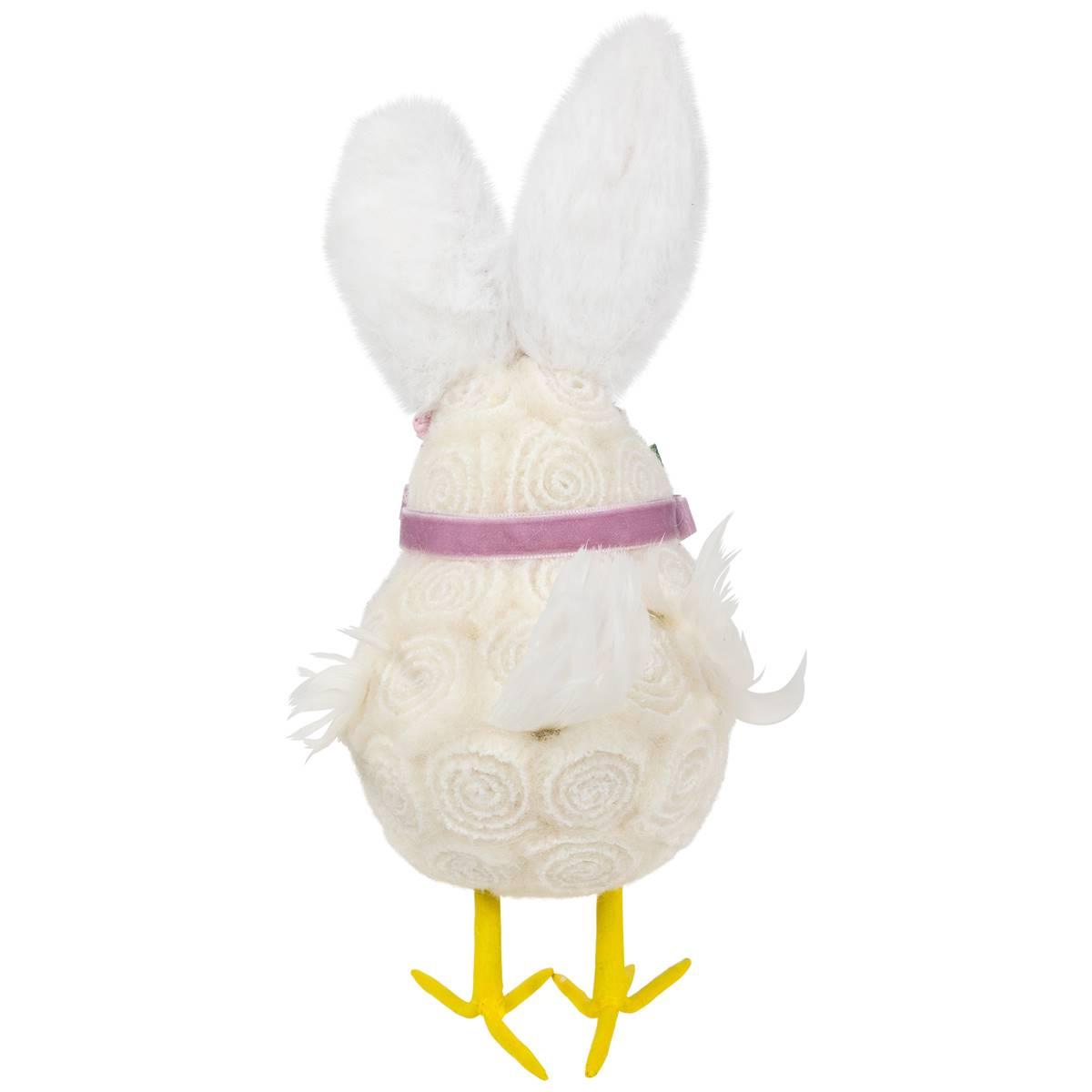 Northlight Seasonal Easter Chick Figurine w/ Polka Dot Bunny Ears