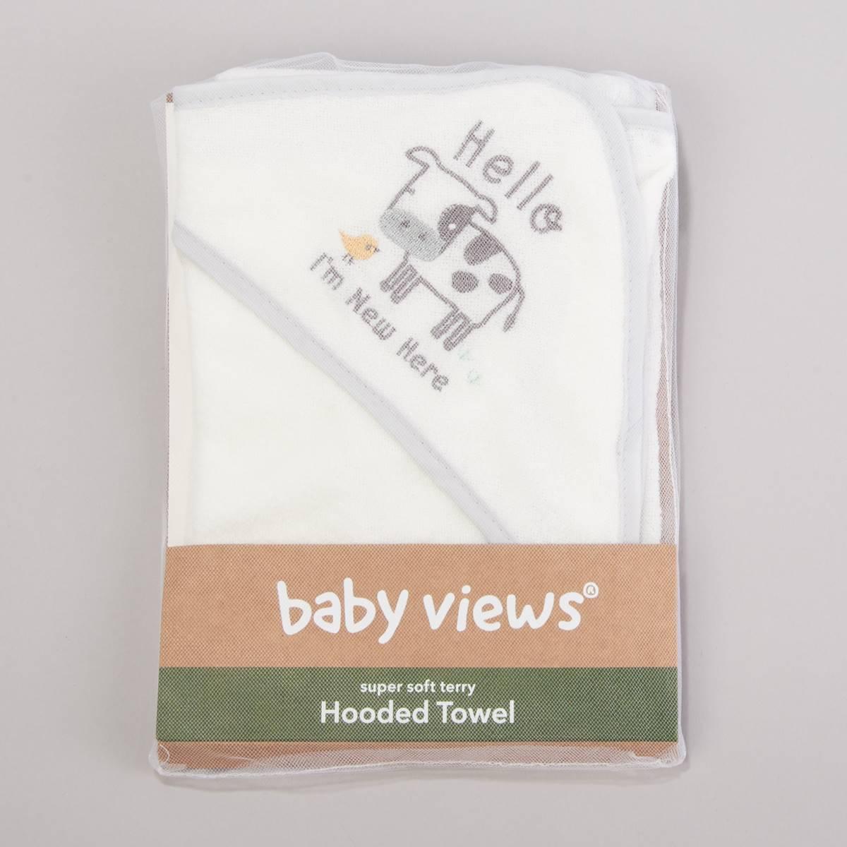 Baby Boy baby views(R) Soft Terry Farm Hooded Towel