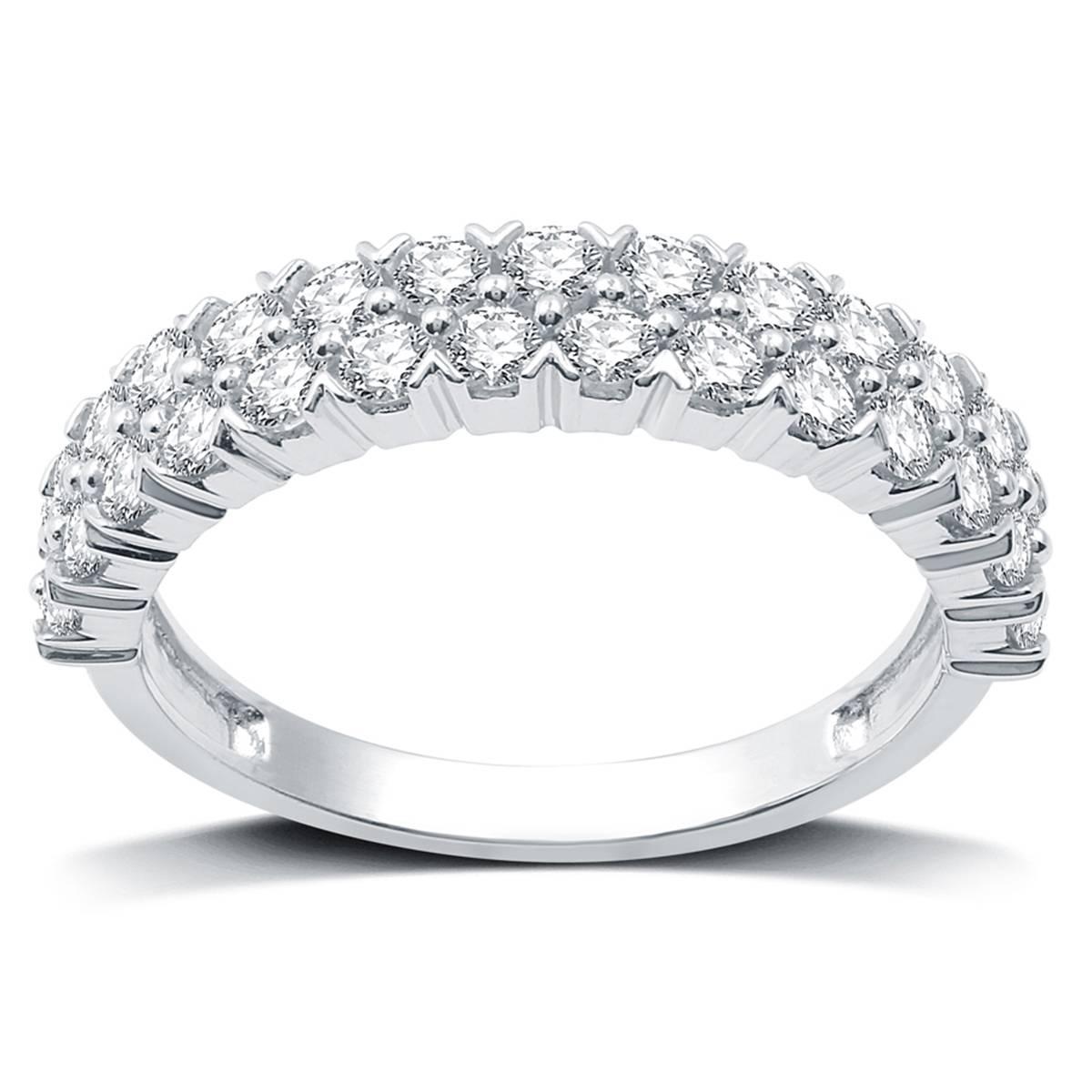 Nova Star(R) 1ctw. Lab Grown Diamond Two Row Semi-Eternity Band
