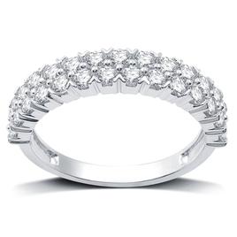 Nova Star(R) 1ctw. Lab Grown Diamond Two Row Semi-Eternity Band