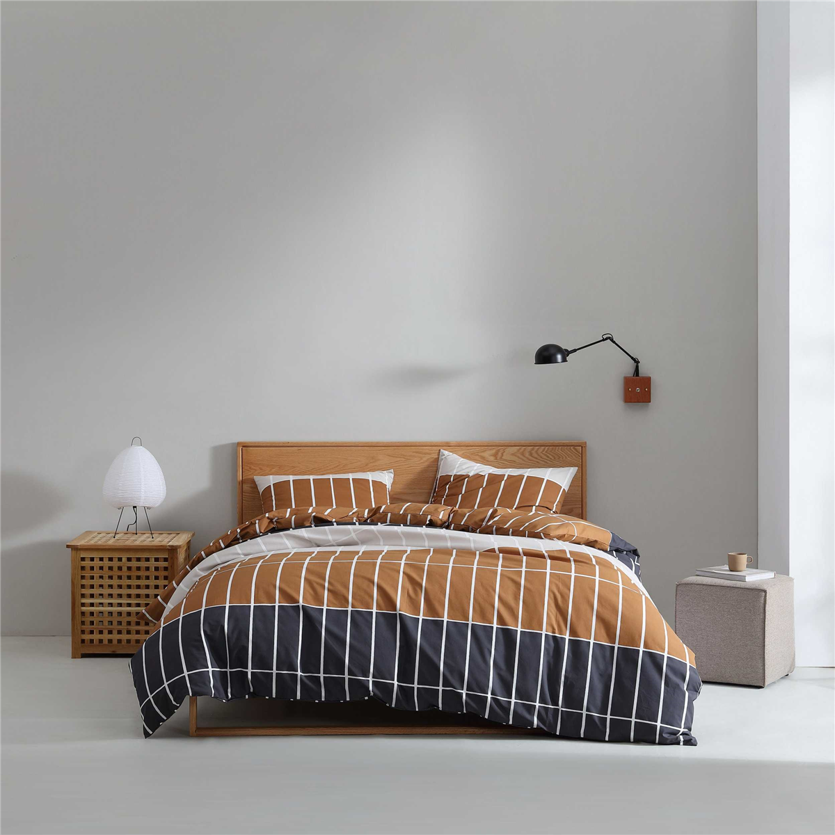 Marimekko Tiiliskivi Raita Cotton Duvet Cover Set