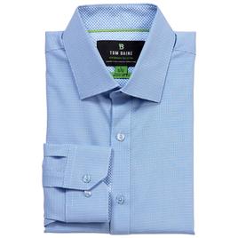 Mens Tom Baine Regular Fit Geo Long Sleeve Dress Shirt - Blue