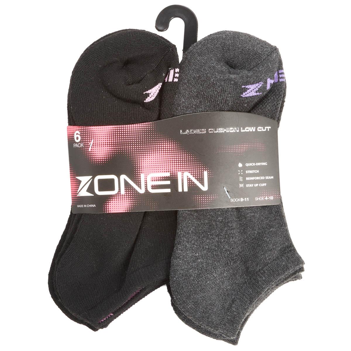 Womens Zone In 6pk. Cushion Low Cut Socks