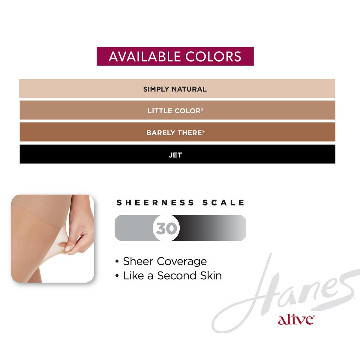 Womens Hanes® Alive Full Support Control Top Tights