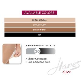 Womens Hanes® Alive Full Support Control Top Tights